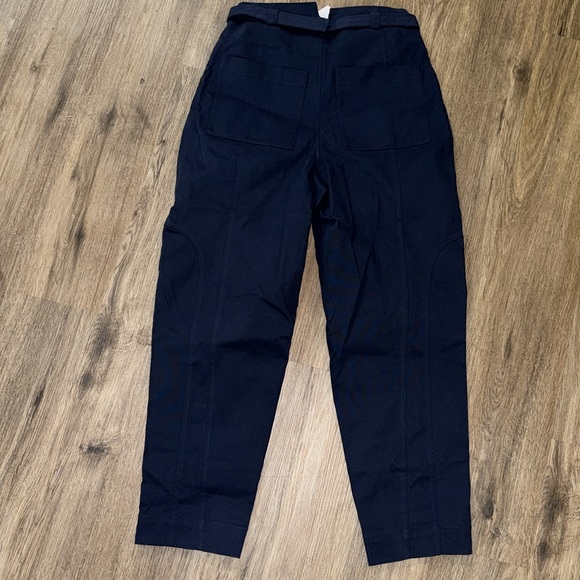 New Ted Baker Women's Sz 1 (US-4)Navy Nysse Panelled Barrel Leg Trouser Pants - Picture 4 of 6